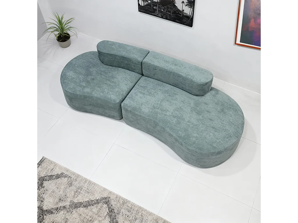 Coco Living Canapé Lounge double - sauge