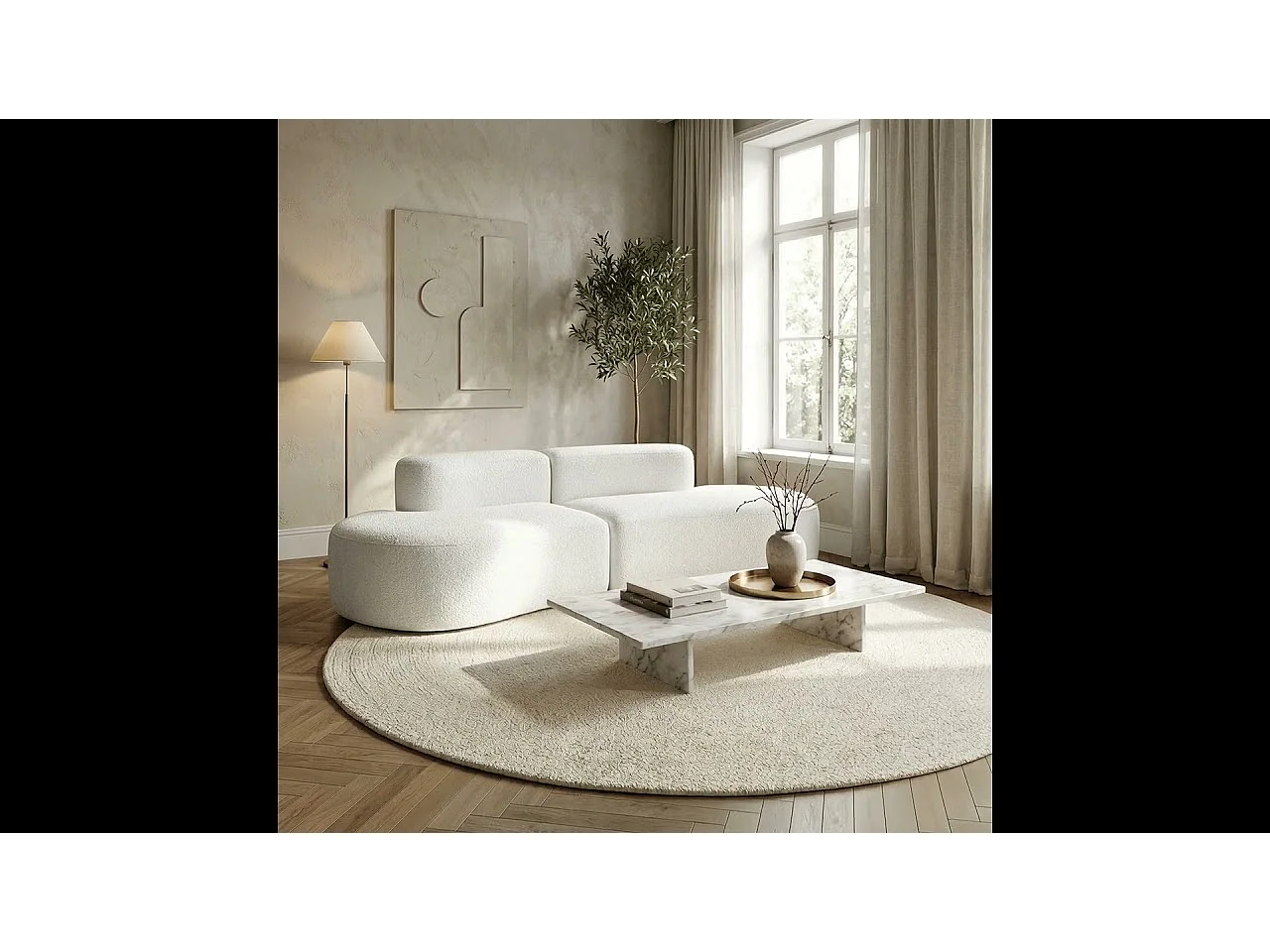 Coco Living Canapé Lounge double - sauge