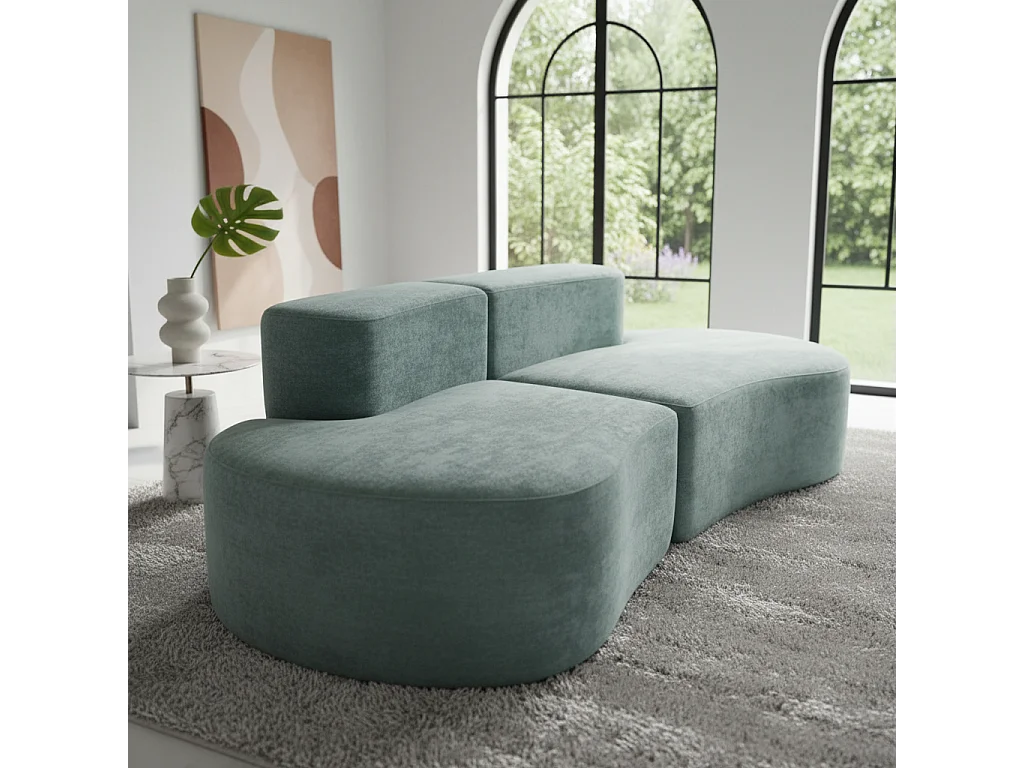 Coco Living Canapé Lounge double - sauge