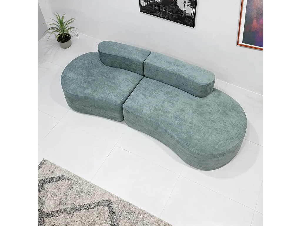 Coco Living Canapé Lounge double - sauge