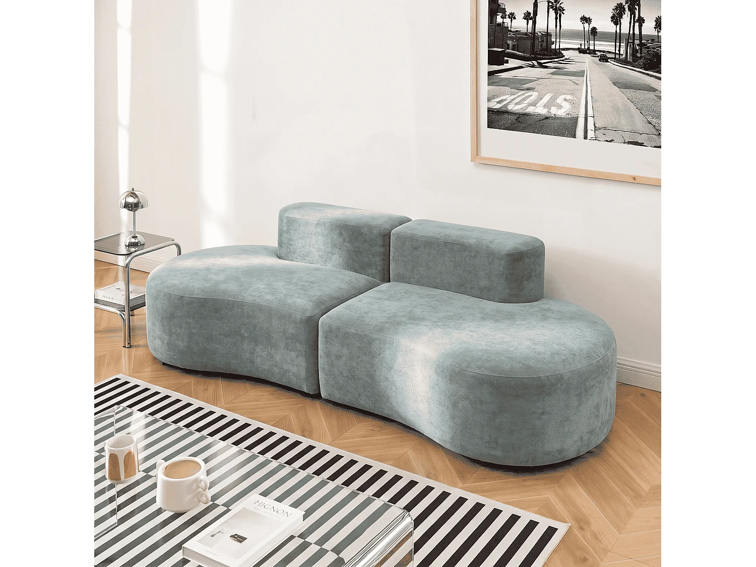 Divano Lounge doppio - salvia