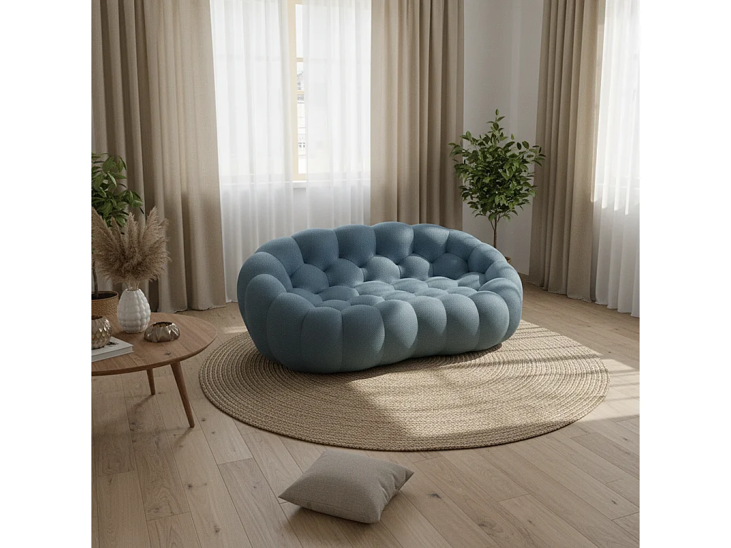 Coco Living Wohnzimmersofa Cocoon 2-Sitzer - Blau