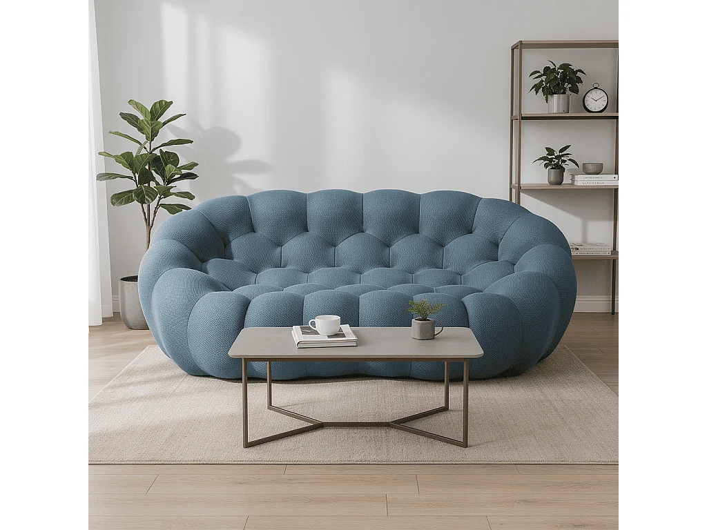 Coco Living Wohnzimmersofa Cocoon 2-Sitzer - Blau