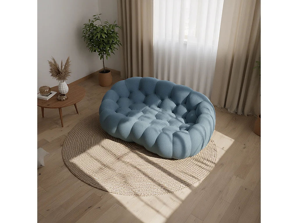 Coco Living Wohnzimmersofa Cocoon 2-Sitzer - Blau