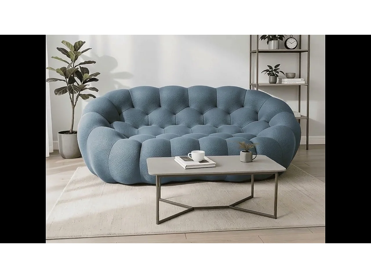 Coco Living Canapé Cocoon 2 places - bleu