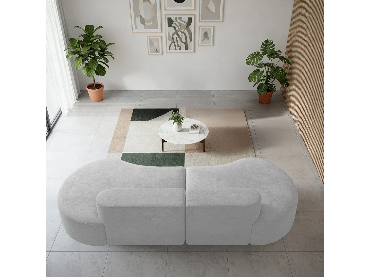 Canapé Lounge double - blanc