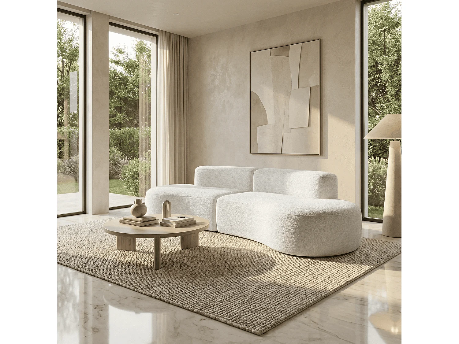 Coco Living Canapé Lounge double - blanc