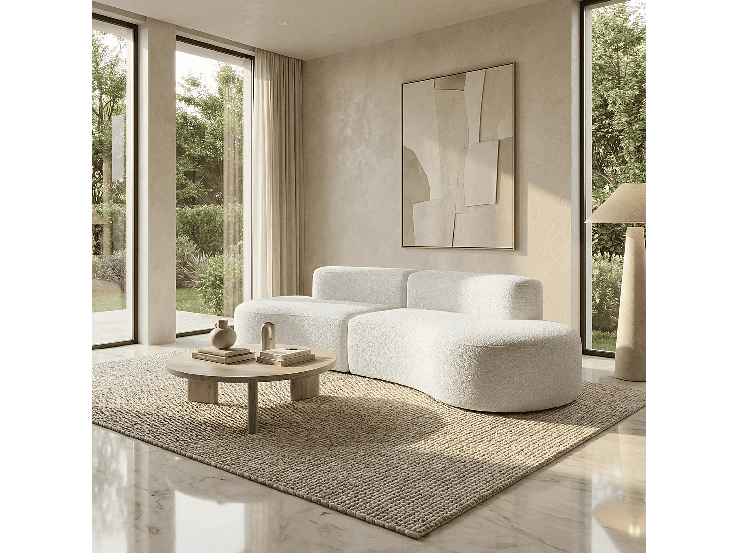 Coco Living Canapé Lounge double - blanc