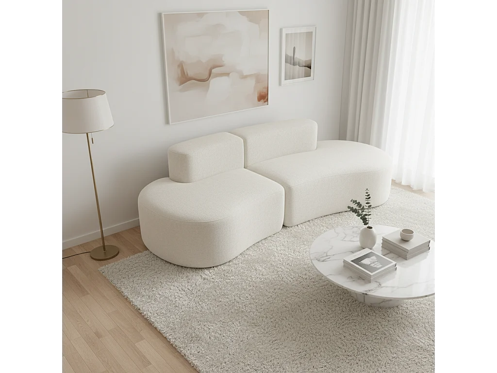 Coco Living Canapé Lounge double - blanc