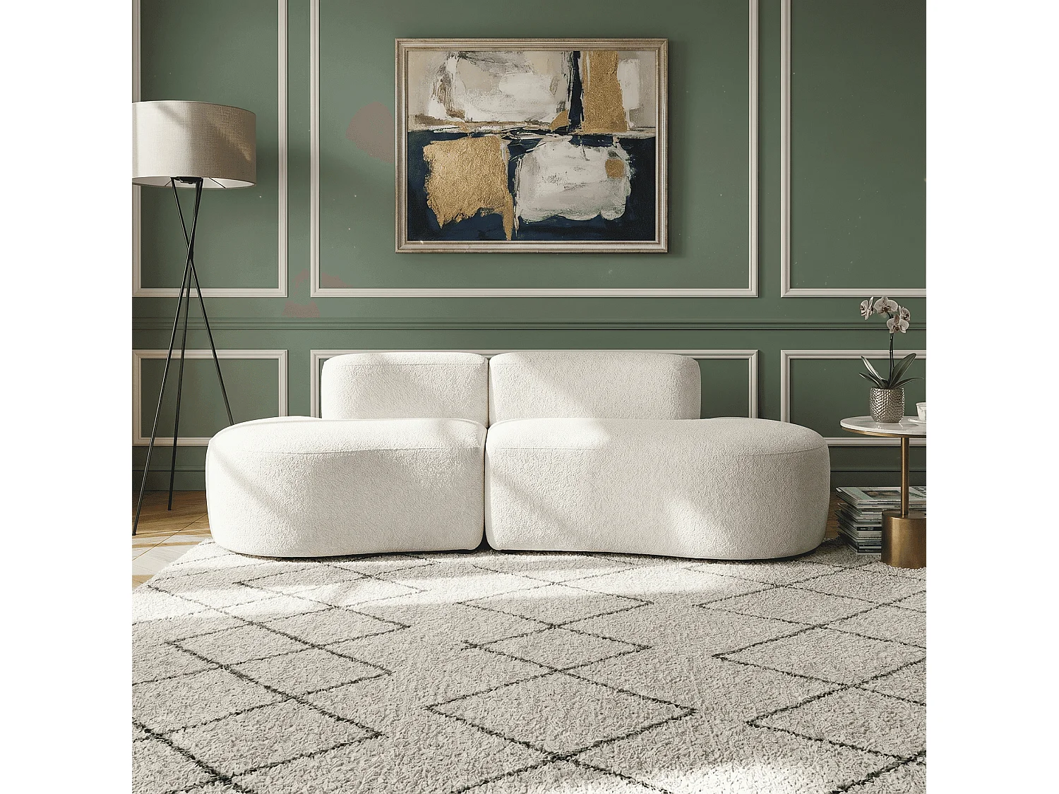 Coco Living Lounge Double Soffa - Vit