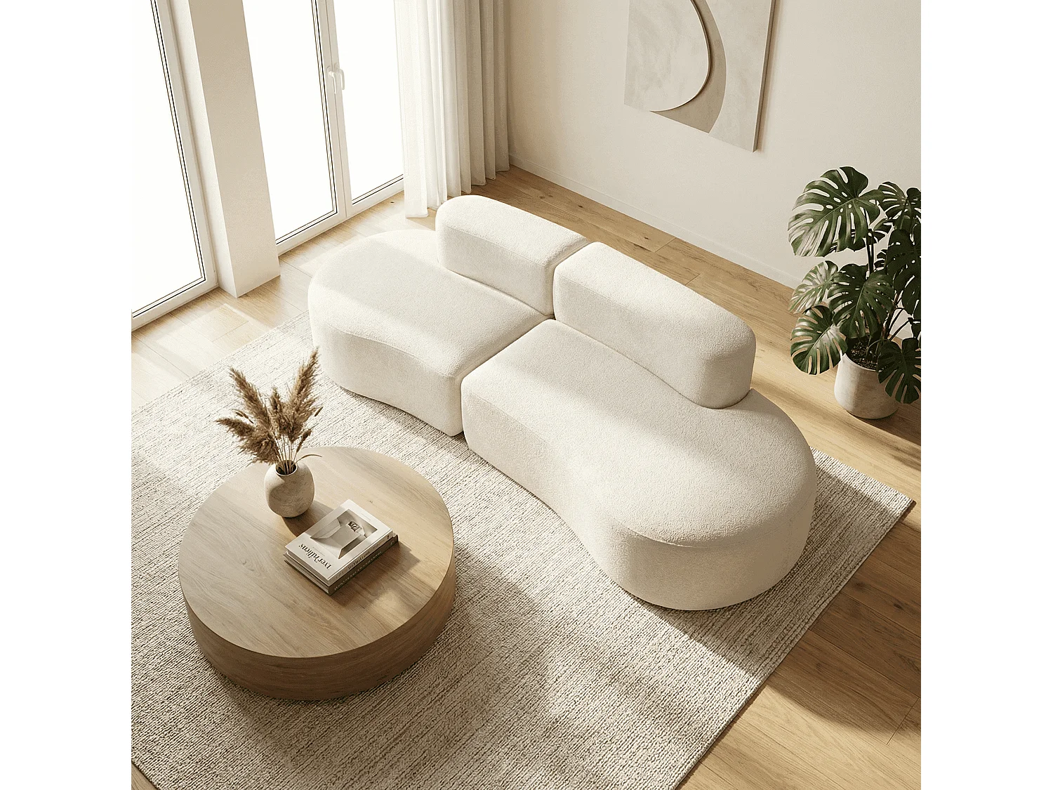 Coco Living Lounge Double Soffa - Vit