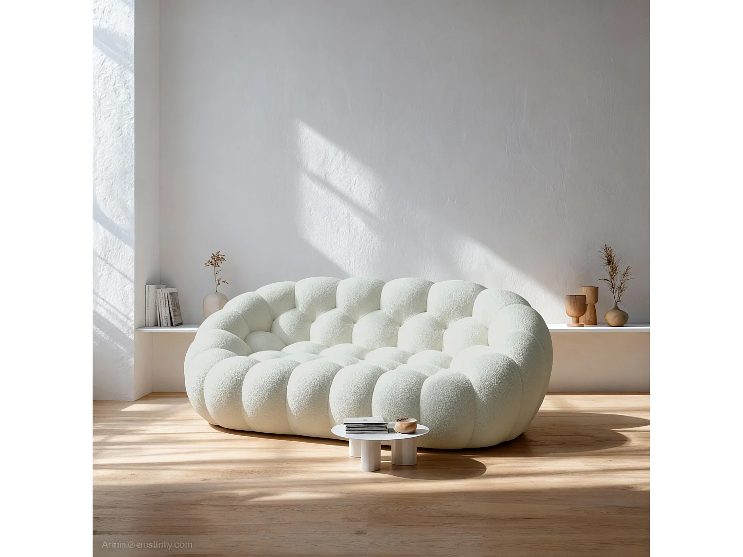 Canapé de salon Cocoon Double 2 places - Blanc