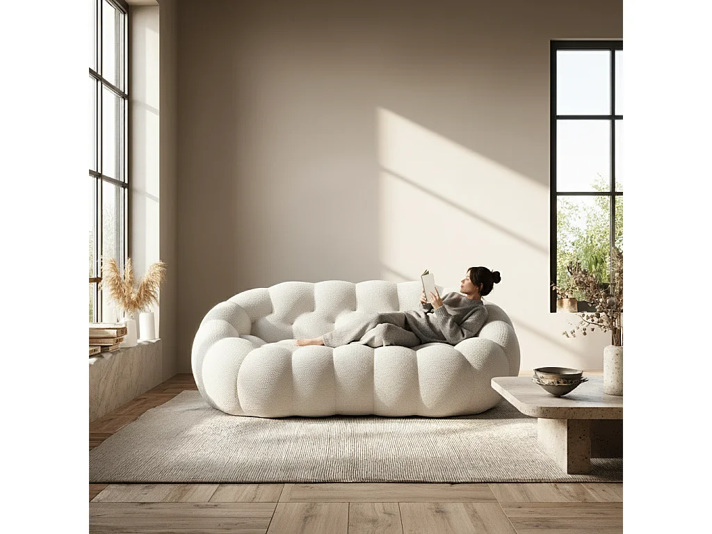 Canapé de salon Cocoon Double 2 places - Blanc