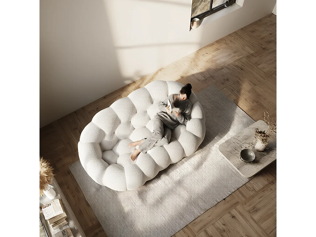 Coco Living Canapé Cocoon Double 2 places - Blanc