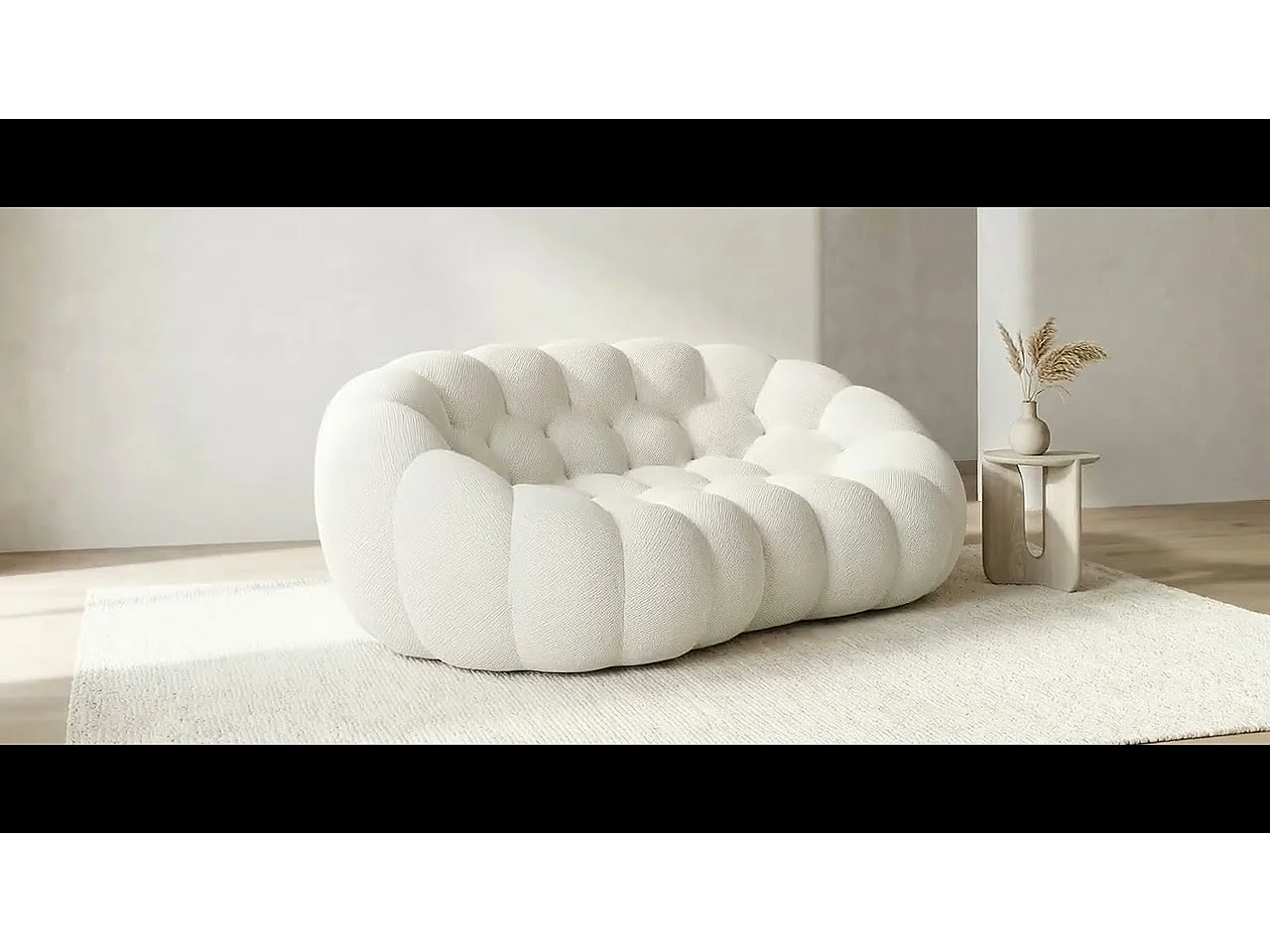 Coco Living Canapé Cocoon Double 2 places - Blanc