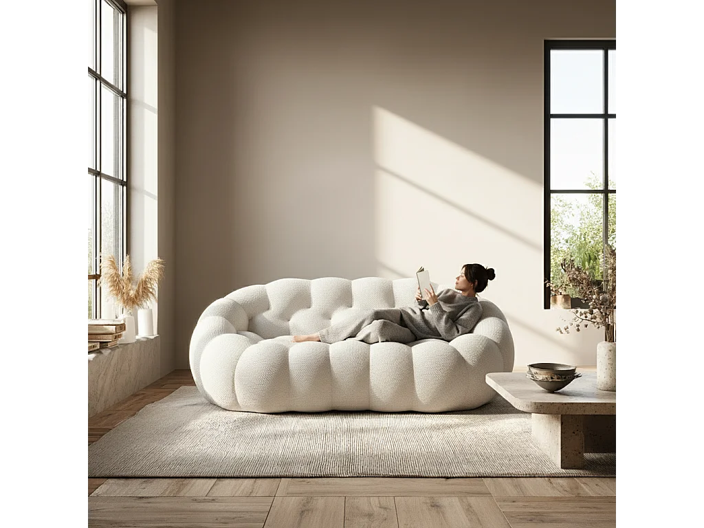 Coco Living Canapé Cocoon Double 2 places - Blanc