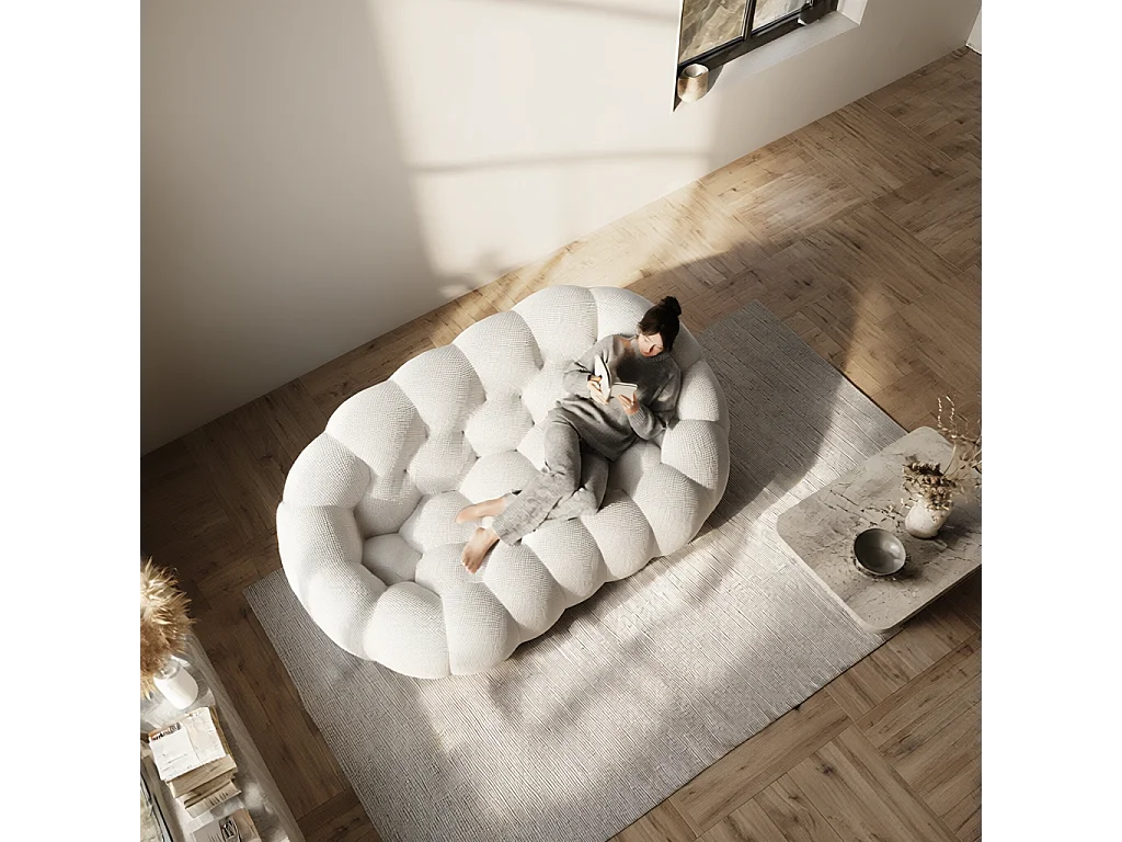 Coco Living Canapé Cocoon Double 2 places - Blanc