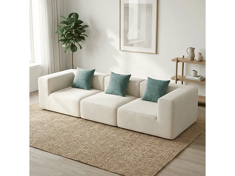 Coco Living Sofa Pure 3-Sitzer - Weiß Salbei