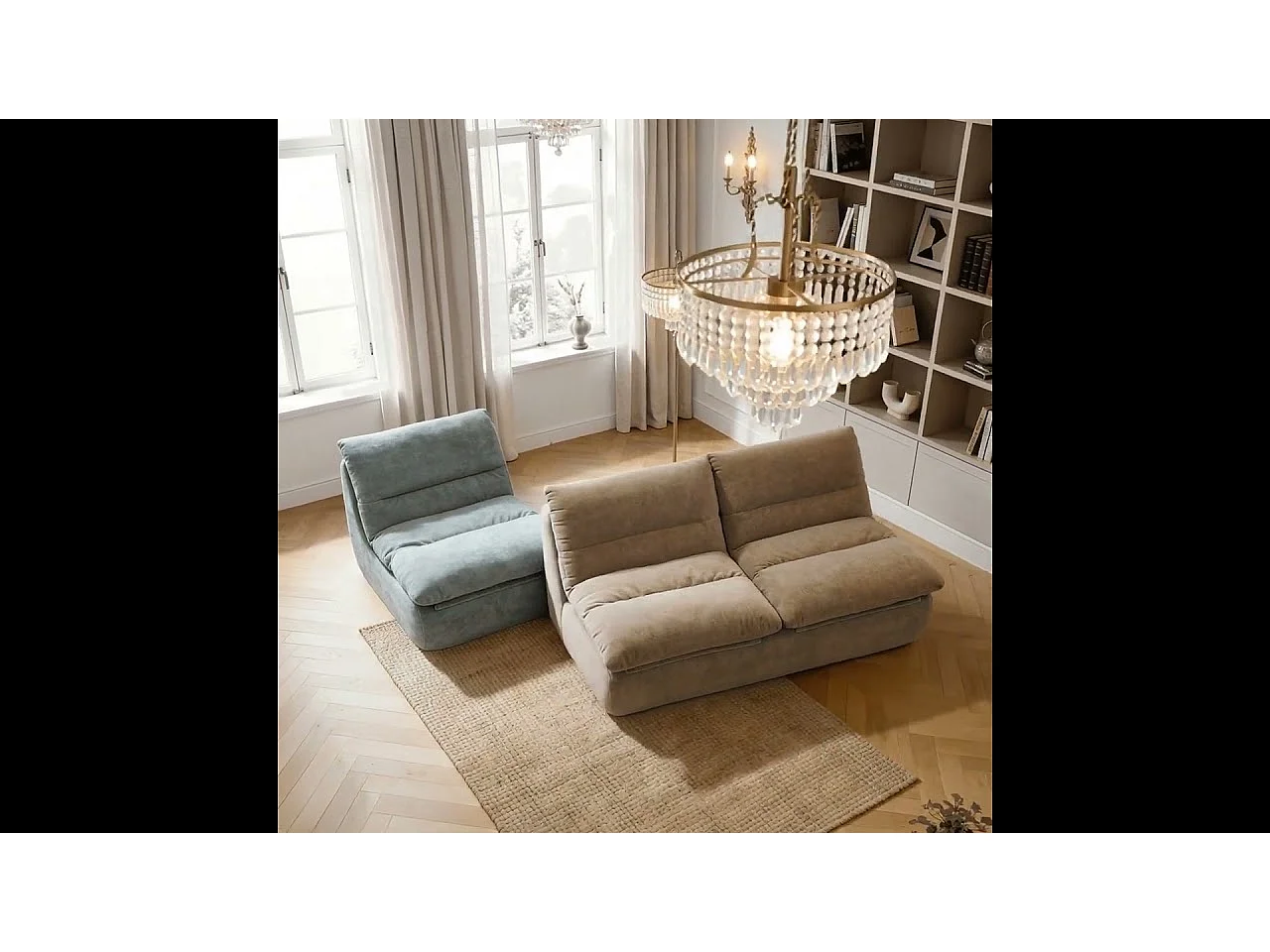 Coco Living Pack Nuvia Living 3 places - sable et sauge