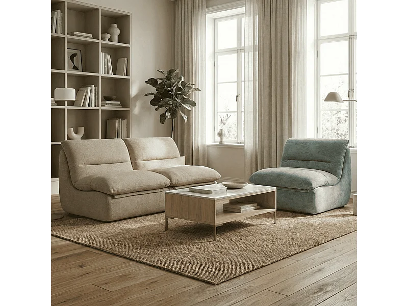 Coco Living Pack Nuvia Living 3 posti - sabbia e salvia