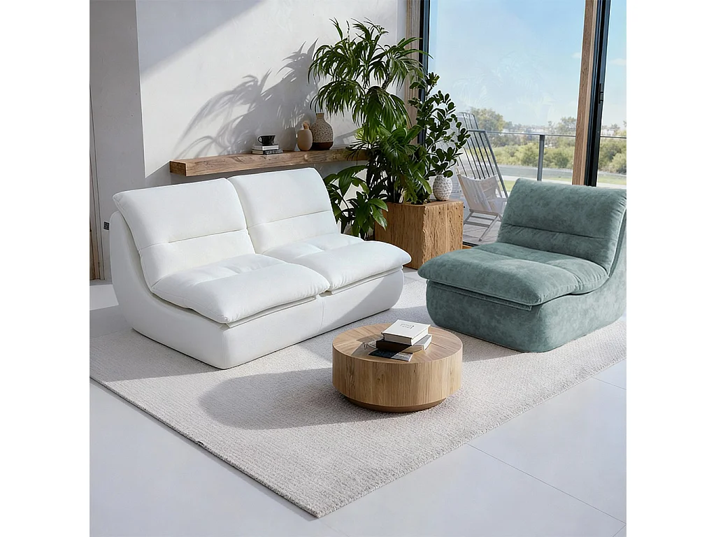 Coco Living Pack Nuvia Living 3 places - blanc et sauge
