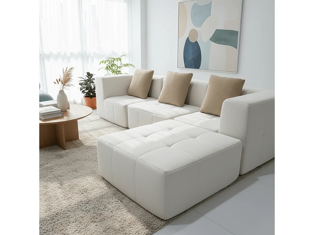 Sofa Eden Komplett 3-Sitzer - Weiß