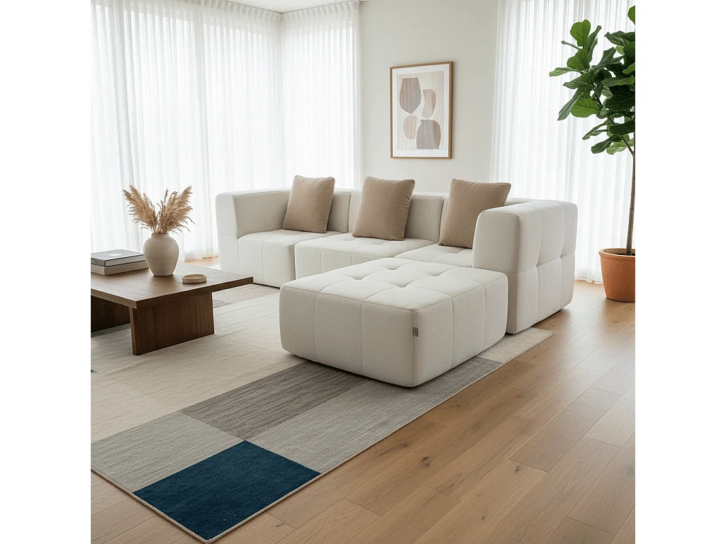 Coco Living Canapé Eden Complet 3 places - blanc