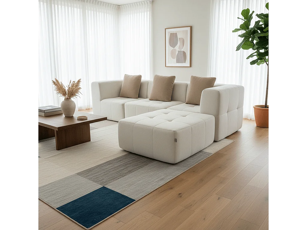 Coco Living Canapé Eden Complet 3 places - blanc