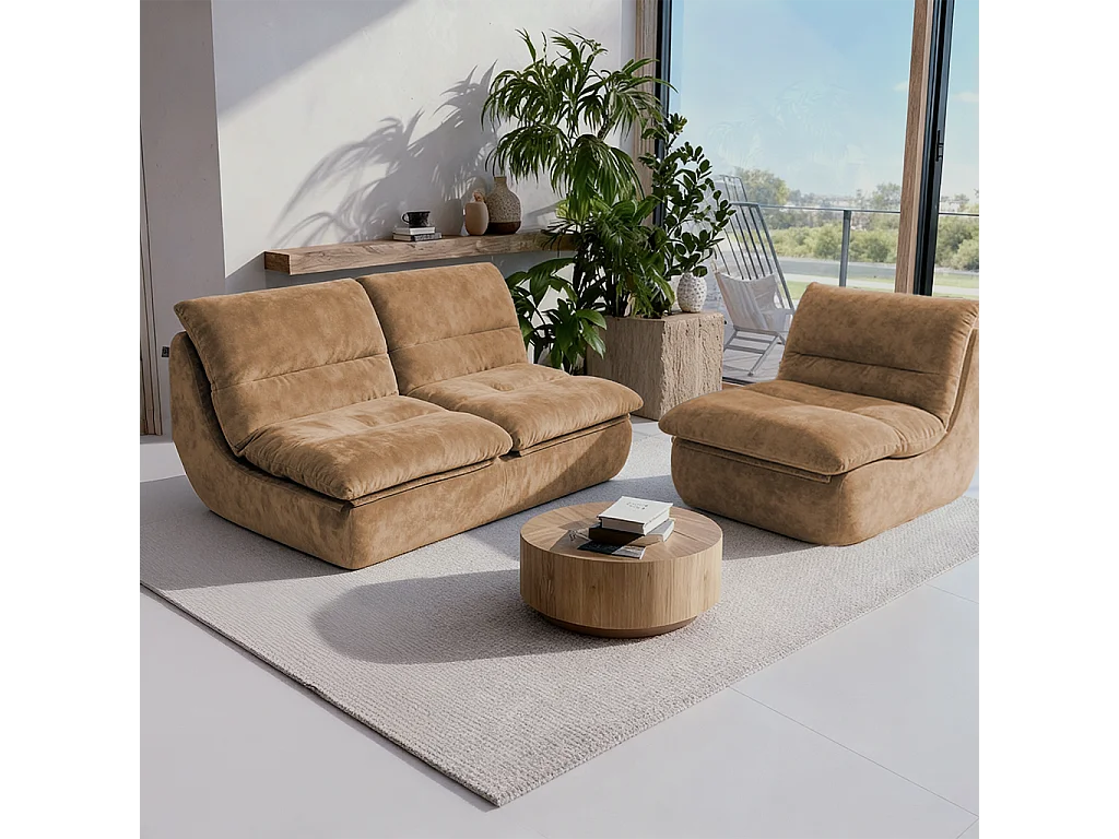 Coco Living Nuvia Living Set 3-Sitzer - Sand und Sand