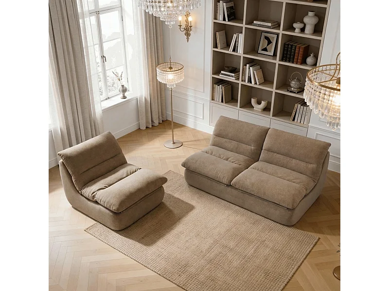 Nuvia Living Set 3-Sitzer - Sand und Sand