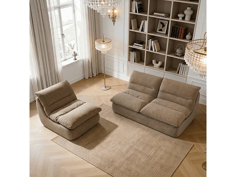 Coco Living Nuvia Living Set 3-Sitzer - Sand und Sand