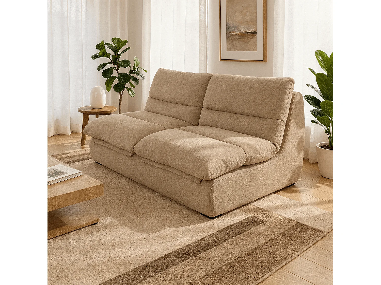 Coco Living Sofa Nuvia Doppel 2-Sitzer - Kaffee