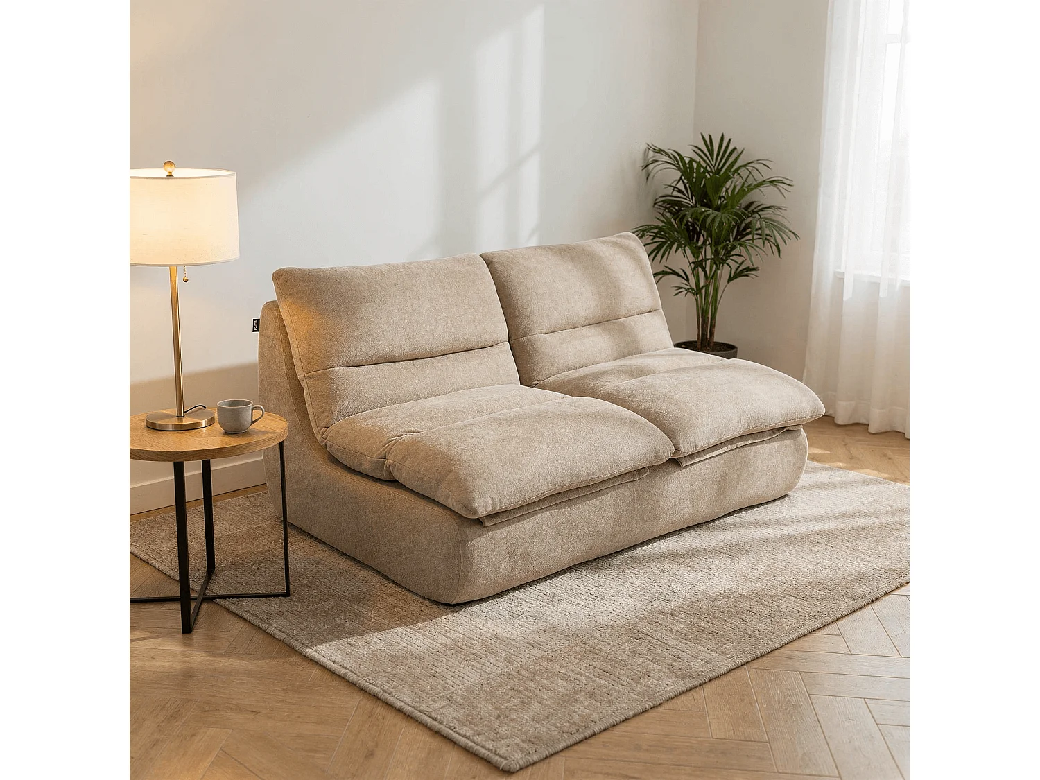 Coco Living Sofa Nuvia Doppel 2-Sitzer - Kaffee