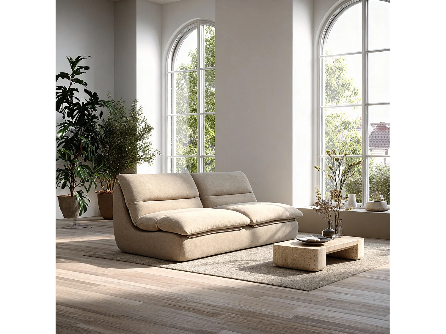 Coco Living Sofa Nuvia Doppel 2-Sitzer - Kaffee