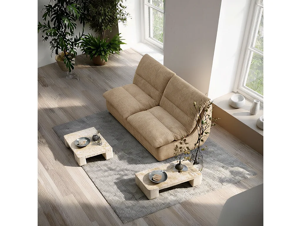 Coco Living Sofa Nuvia Doppel 2-Sitzer - Kaffee