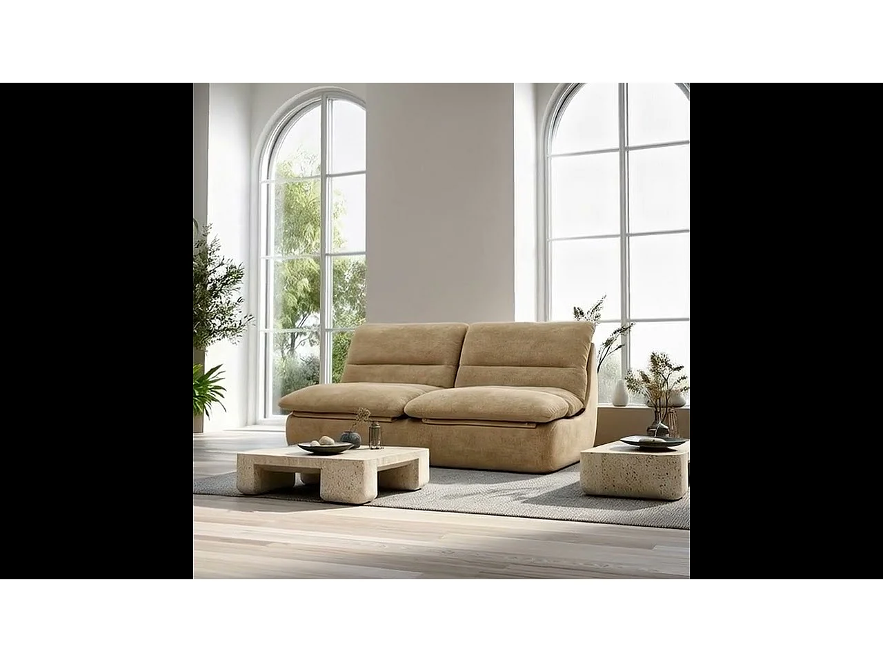 Coco Living Canapé Nuvia Double 2 places - café