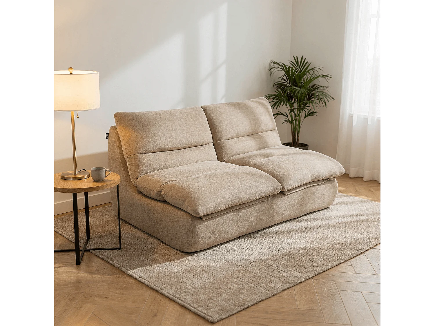 Coco Living Canapé Nuvia Double 2 places - café