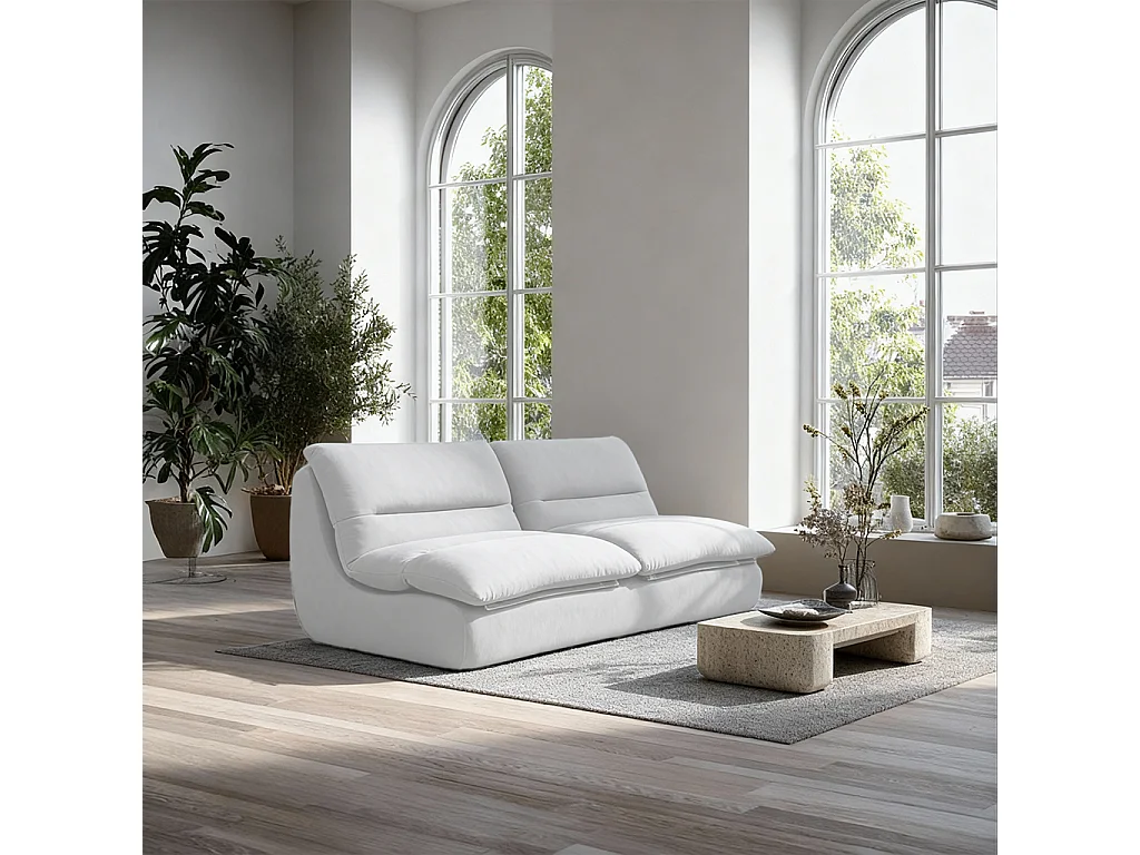 Coco Living Canapé Nuvia Double 2 places - blanc