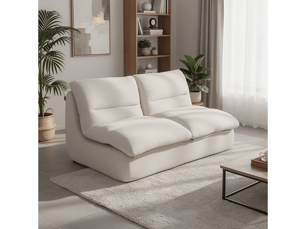 Coco Living Canapé Nuvia Double 2 places - blanc
