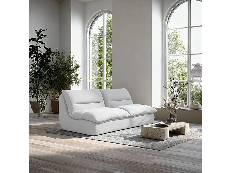 Coco Living Canapé Nuvia Double 2 places - blanc