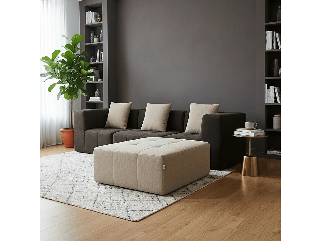 Coco Living Canapé Eden Complet 3 places - marron sable