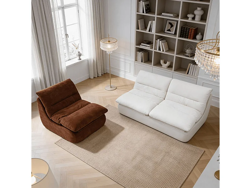 Zestaw Nuvia Living 3-osobowy – biały i czekoladowy