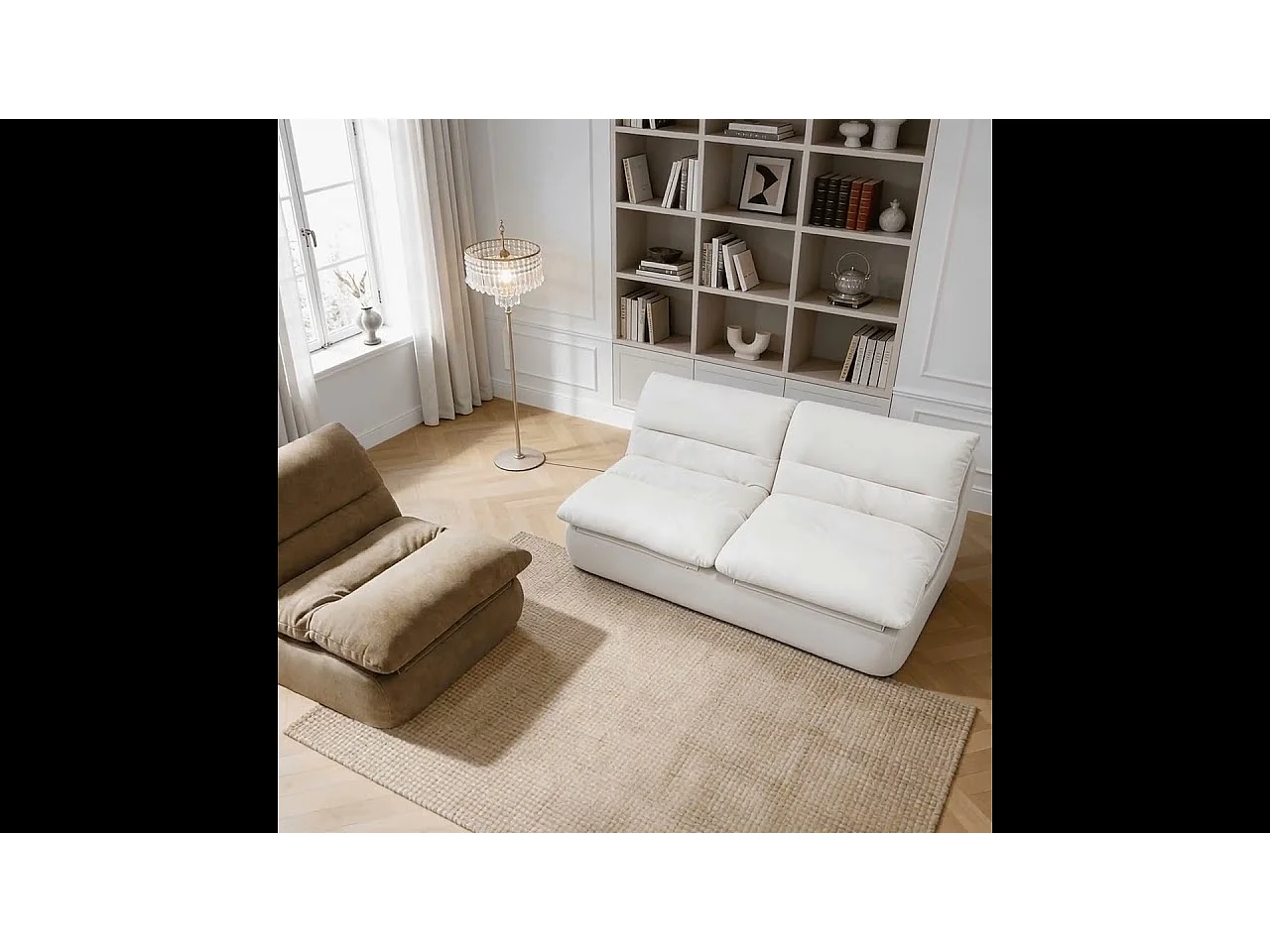 Coco Living Pack Nuvia Living 3 places - blanc et sable