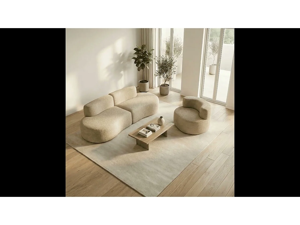 Coco Living Pack Lounge Canapé et fauteuil - sable