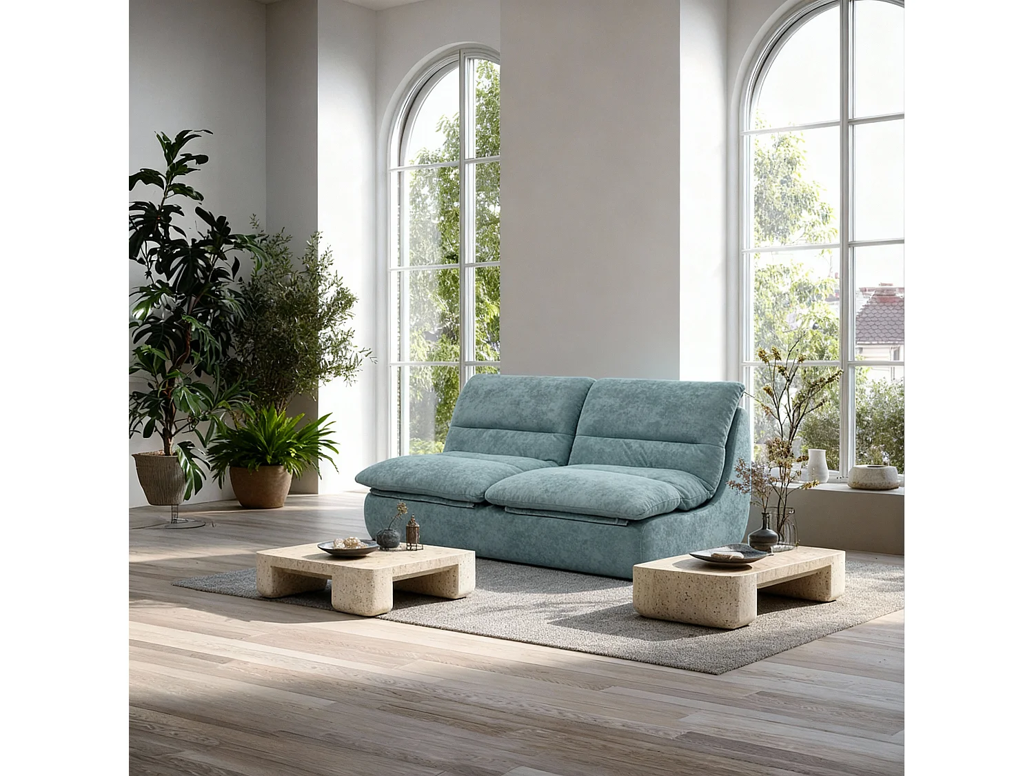 Coco Living Sofa Nuvia Doppel 2-Sitzer - Salbei