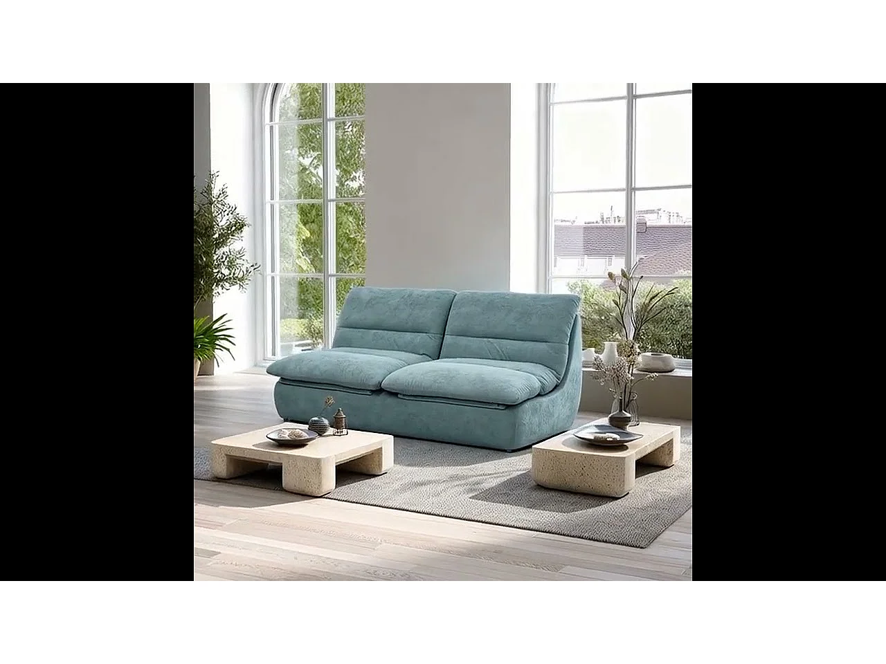 Coco Living Canapé Nuvia Double 2 places - sauge