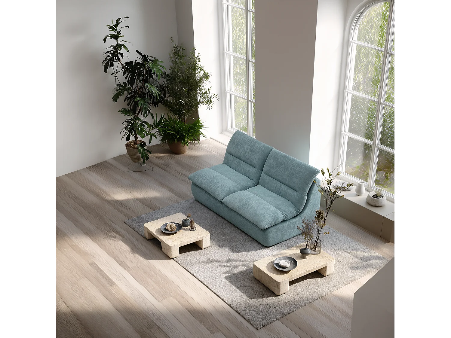 Coco Living Canapé Nuvia Double 2 places - sauge