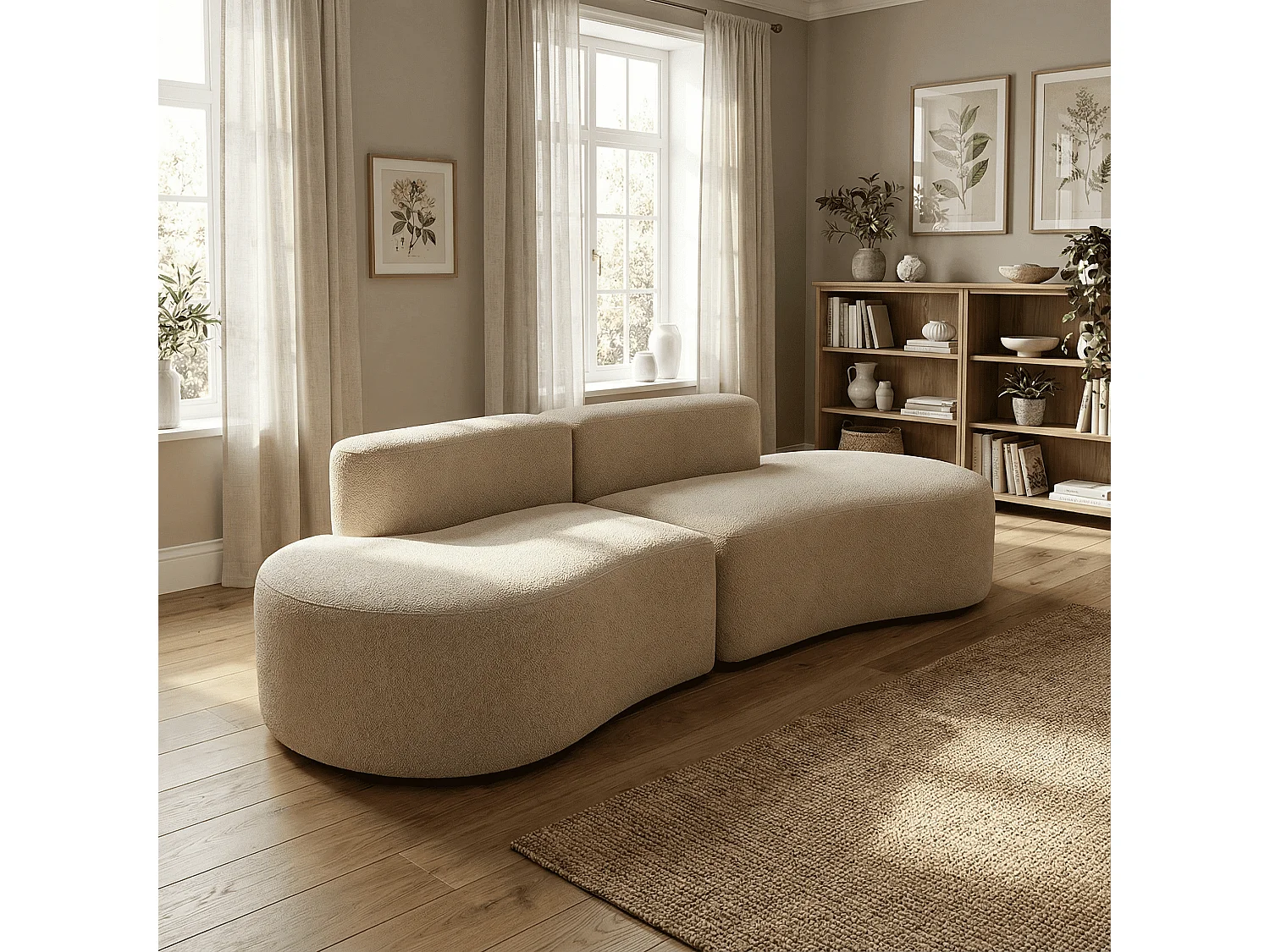 Coco Living Canapé Lounge double - café