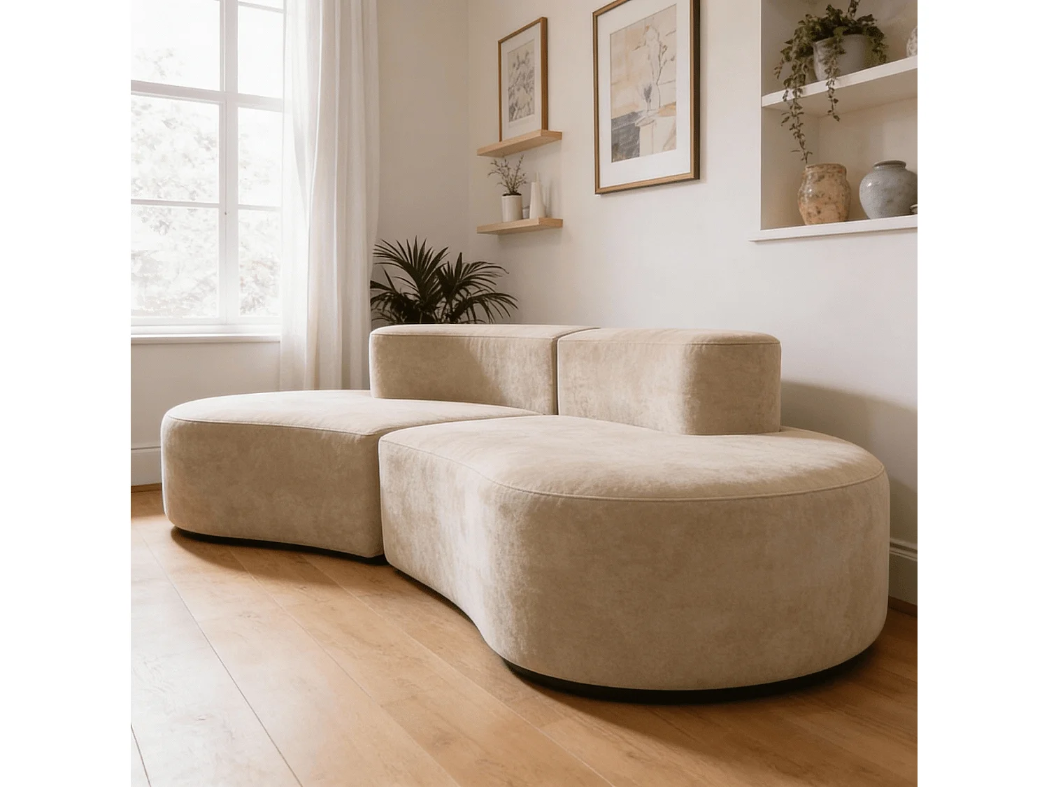 Coco Living Canapé Lounge double - café