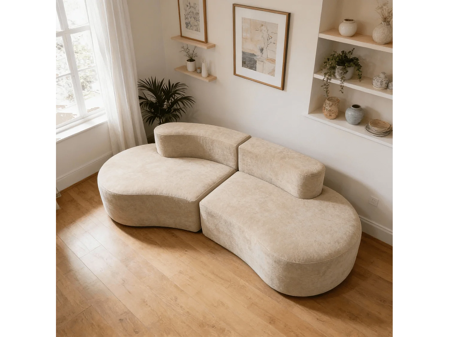 Coco Living Canapé Lounge double - café